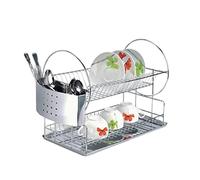 DRMEE Scolapiatti Stabile Scolapiatti A 2 Livelli, Scolapiatti da Cucina con Scolapiatti Moderno Organizzatore da Cucina