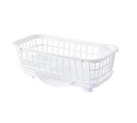 DRMEE Scolapiatti Stabile Scolapiatti Da Cucina Scolapiatti Scolapiatti Portabicchieri Cestino Organizzatore Vassoio Da Cucina Moderno Organizzatore da Cucina(White)