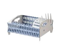 DRMEE Scolapiatti Stabile Scolapiatti Pieghevole Scolapiatti Scolapiatti da Cucina Portaoggetti per Utensili da Appoggio per Uso Leggero Moderno Organizzatore da Cucina(Blue)