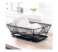 DRMEE Scolapiatti Stabile Scolapiatti Scolapiatti Scolapiatti Scolapiatti con Portautensili per Scolapiatti per Cucina Moderno Organizzatore da Cucina(Black)