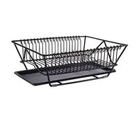 DRMEE Scolapiatti Stabile Stendino Per Piatti In Ferro Con Scolapiatti Scolapiatti Da Cucina Organizer Per Utensili Da Appoggio Per La Casa Moderno Organizzatore da Cucina(Black)