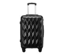 DRMEE Valigie Trolley Viaggio 20 In Bagagli Valigie Con Serratura A Combinazione Portatile Con Bordo Rigido Durevole Bagaglio (Color : Black, Size : 20 in)