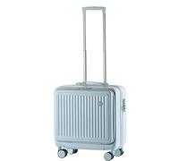 DRMEE Valigie Trolley Viaggio Bagaglio a mano universale piccolo con coperchio anteriore Valigia completamente aperta Valigia con serratura a combinazione Bagaglio (Color : Blue, Size : 20inch)