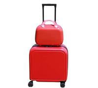 DRMEE Valigie Trolley Viaggio Set Di Valigie Da 2 Pezzi Con Ruote Girevoli, Set Di Valigie Da Trasporto Con Guscio Rigido Bagaglio (Color : A, Size : 18in)