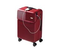DRMEE Valigie Trolley Viaggio Valigie Da 22 Pollici Con Porta Di Ricarica USB Lucchetto A Combinazione TSA Bagaglio A Ruota Universale Bagaglio (Color : Rot, Size : 22inch)