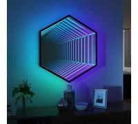 Drmoxin Infinity Mirror Tunnel Lamp LED Lighting Sensory Party Light, luci a Specchio a LED con Telecomando, Luce sensoriale Infinity per casa, scrivania, Soggiorno, Decorazione per Feste,D-50cm/20in