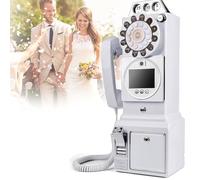 Drmoxin Libro degli Ospiti Audio E Video da 32GB, Libro degli Ospiti Audio Vintage per Telefono, Libro degli Ospiti Video HD 1080p, Conserva Le tue Occasioni Speciali, per Una varietà di Feste,White