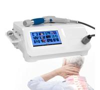 Drmoxin Macchina per Terapia a Onde D'urto, Terapia E-D Elettromagnetica, per Alleviare Dolori Muscolari E Articolari, Rigenerazione dei Tessuti Muscolari E Ossei, con 5 Testine Massaggianti
