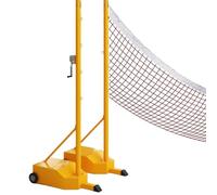 Drmoxin Pallavolo/Badminton Pali, Supporto per Rete da Badminton Rete Mobile Telaio per Rete da Badminton con Ruota E Base Stabile Uso Interno Ed Esterno