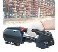 Drmoxin Reggiatrice Automatica, Reggiatrice Elettrica, Utensile Portatile per Saldatura, Utensile Automatico Portatile per Fusione a Caldo con Batteria da 4000 mAh per Reggette in PP E Pet,1battery