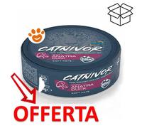 DRN Catnivor Adult Soft Patè 80 gr - Anatra - Confezione da 24 pezzi - Cibo umido per gatti - 1° ORDINE? scegli lo sconto BZR5 / BZR20 + 200 punti fedeltà