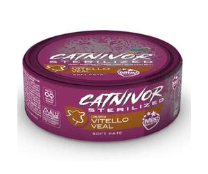 DRN Catnivor Sterilizzati Patè 80 gr Vitello - confezione da 24 pezzi - Cibo umido per gatti - 1° ORDINE? scegli lo sconto BZR5 / BZR20 + 200 punti fedeltà