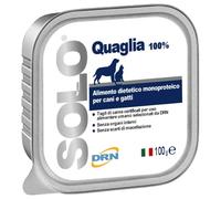 DRN Solo alimento monoproteico cane e gatto 100 gr - Quaglia - Confezione da 6 pezzi - Umido Monoproteico Cane - 1° ORDINE? scegli lo sconto BZR5 / BZR20 + 200 punti fedeltà