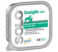 DRN Solo alimento monoproteico cane e gatto 300 gr - Coniglio - Confezione da 6 pezzi - Cibo monoproteico gatto - 1° ORDINE? scegli lo sconto BZR5 / BZR20 + 200 punti fedeltà