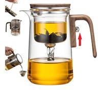 DRNKNSTX Enchanti Teiera, Teiera magica creativa in vetro, infusore in vetro per tè sfuso staccabile, ideale per la preparazione del tè - 18 oz (circa 530 ml) (Trasparente)
