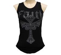 D'rockabilly Punk Rock Baby Strass Tank Top + Designer Logo S/M/L/XL /