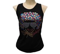D'rockabilly Punk Rock Baby Strass Tank Top + Designer Logo S/M/L/XL /