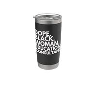 Droga Black Woman Educazione Consulente Professionista Empowered Bicchiere termico in acciaio inox doppia parete