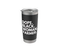 Droga Donna Nera Agricoltore Afro-Americano Agricolt Bicchiere termico in acciaio inox doppia parete