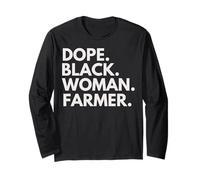 Droga Donna Nera Agricoltore Afro-Americano Agricolt Maglia a Manica