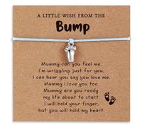 Drogomen Regalo per neomamme da donna, con scritta "A Little Wish from the Bump", regalo per gravidanza, per la prima mamma, per la festa della mamma, compleanni, Natale, regali per le donne