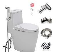 Droiee Bidet spruzzatore per WC, kit acqua per bidet portatile, doccetta per bagno autopulente, riduce gli sprechi di carta igienica, in acciaio inox di alta qualità