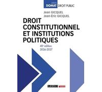 Droit constitutionnel et institutions politiques