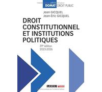 Droit constitutionnel et institutions politiques: 2025-2026