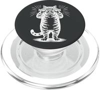 Drôles Gatti - Cat playing with toy fish -, funny Gatti PopSockets PopGrip per MagSafe