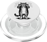 Drôles Gatti - Cat playing with toy fish -, funny Gatti PopSockets PopGrip per MagSafe