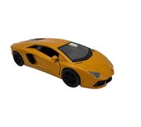 DROMADER Lamborghini Aventador Coupe Modellino auto 1:39, giallo - Modello da collezione fedele I Welly I Miniatura Veicolo