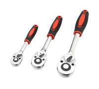 DROMEDARY Cricchetto reversibile da 1/4", 3/8", cricchetto da 1/2", con 72 denti, chiave a bussola, impugnatura ergonomica per riparazione di mobili