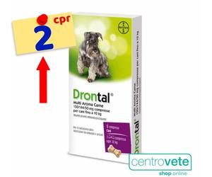 DRON-TAL 2 Cpr Cane Vermifugo SCONFEZIONATO → Contro parassiti intestinali Cani