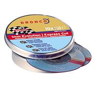 DRONCO - Disco di taglio metallico, 125 x 1,0 mm, Pack da 10, Carburo di silicio, Grossa, Metallo