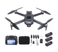 Drone con Doppia Fotocamera, Quadricottero RC Pieghevole Senza Fili 5G per Principianti, Drone con Motore Brushless con Evitamento Ostacoli, Volo Stazionario Stabile, Fotografia