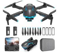 Drone con Telecamera 1080P per Bambini e Adulti Mini Droni Pieghevole per Principianti, 30min di Volo/Altitudine Mantenimento/Volo Circolare, Regalo per Uomo Ragazzo, Meno di 250g (Blue)