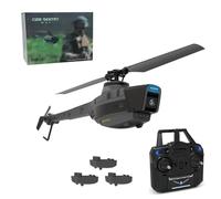 Drone da ricognizione C128 con telecamera 1080P - Elicottero telecomandato di livello militare for ricognizione aerea, 2.4G 4CH, giroscopio a 6 assi, ideale for adulti e principianti (include 3 batter