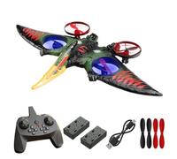 Drone giocattolo dinosauro pterodattile per bambini, facile da volare, drago, aereo telecomandato, giocattolo volante, regalo di compleanno per ragazzi, hobby, aereo telecomandato (verde)