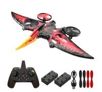 Drone giocattolo dinosauro pterodattile per bambini, facile da volare, drago, aereo telecomandato, giocattolo volante, regalo di compleanno per ragazzi, hobby, aereo telecomandato (rosso)