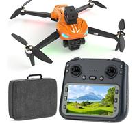 Drone GPS Con Fotocamera 4K, Schermo Telecomando 4,5 Pollici, Ritorno Automatico, Evitamento Automatico Ostacoli, Volo 22 Min, Drone RC FPV Pieghévole Con Follow Me, Regalo Per Adulti