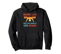 Drone Life Vedere Il Mondo E Crash | Funny Drone Felpa con Cappuccio