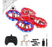 Drone per bambini, mini drone con 3 batterie, quadricottero RC con luce LED, rotazione a 360°, modalità senza testa, regalo per bambini e principianti, drone per bambini dai 6 anni in su