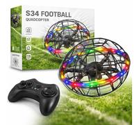 Drone S34 Football con LED Multicolor - Mini Drone a Sfera Anticollisione con