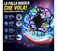 DRONE S34 FOOTBALL MINI QUADCOPTER LED ANTICOLLISIONE BAMBINI REGALO ACROBAZIE