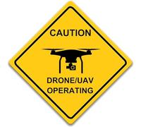 Drone Uav Segnale Operativo Segnale di Avvertimento Drone Uav Operativo Novità Zona Segno Decorazione Della Parete Per Fattoria Cortile Porta D'ingresso Interno Esterno Cartello Stradale Rustico 30x30