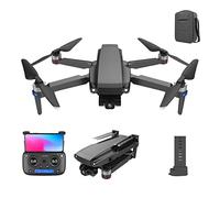 Drone with Camera for Adult 3-Axis Mechanical Gimbal Night Lighting 5G Real-Time Transmission Brush Motor Auto Return Home Follow Me Gestures Selfie Wind Resistance (Black 1 Battery)