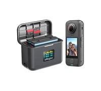 Wigento Custodia di ricarica Air Battery con display a colori per fotocamera Insta360 X4 USB-C