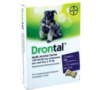 drontal multi ar carne Drontal Multi Aroma Carne Per Cani Fino A 10 Kg 2 Compresse