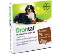 DRONTAL CANE MULTI AROMA XL (2 cpr) - Il vermifugo per cani di taglia grande che elimina i parassiti intestinali