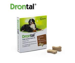 Drontal Plus Vermifugo antiparassitario aroma carne Vetoquinol Confezione da 2 compresse - cani taglia medio/grande - 1° ORDINE? scegli lo sconto BZR5 / BZR20 + 200 punti fedeltà